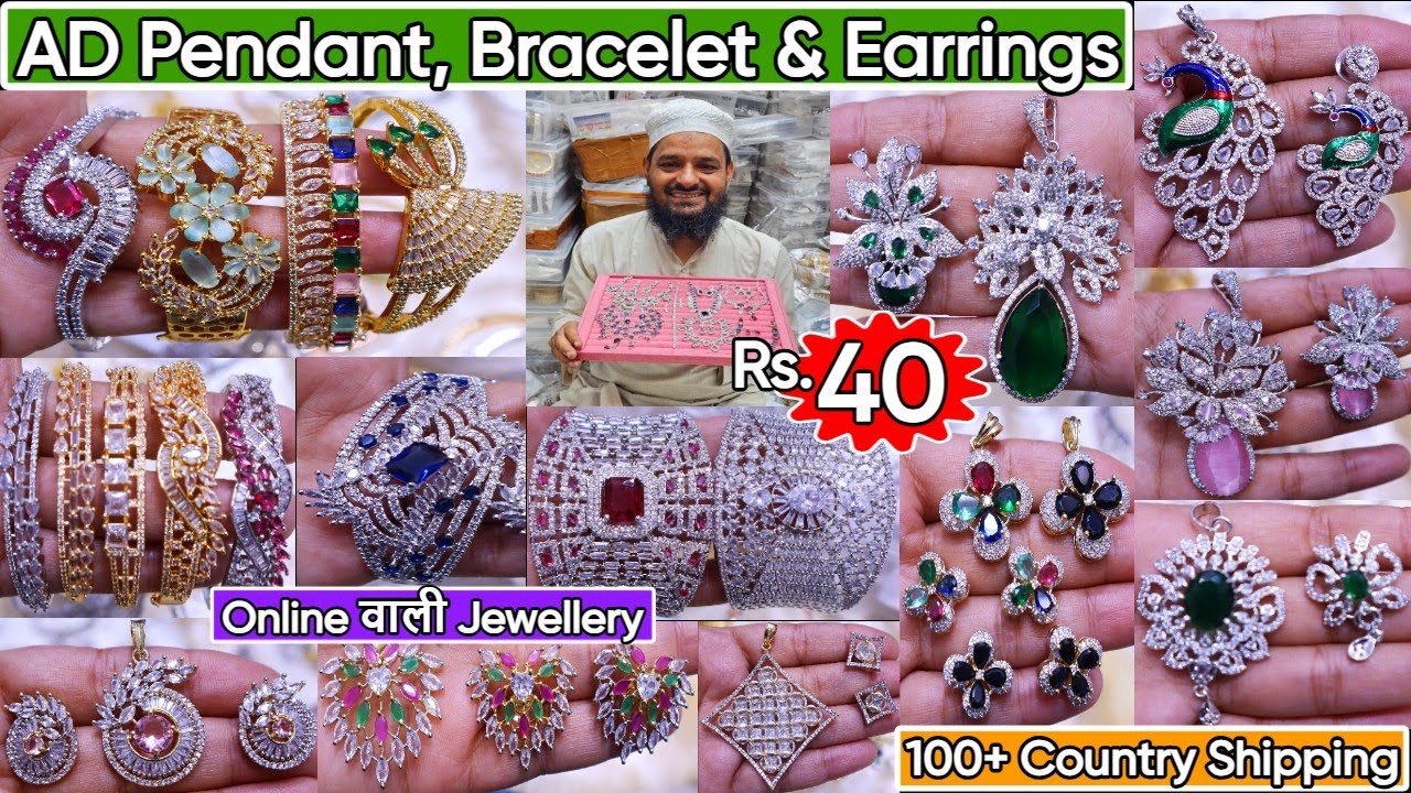 Latest Premium Bridal AD Pendants, Chains, Bracelets, Rings Collection 2024 | New Earrings & Bangles