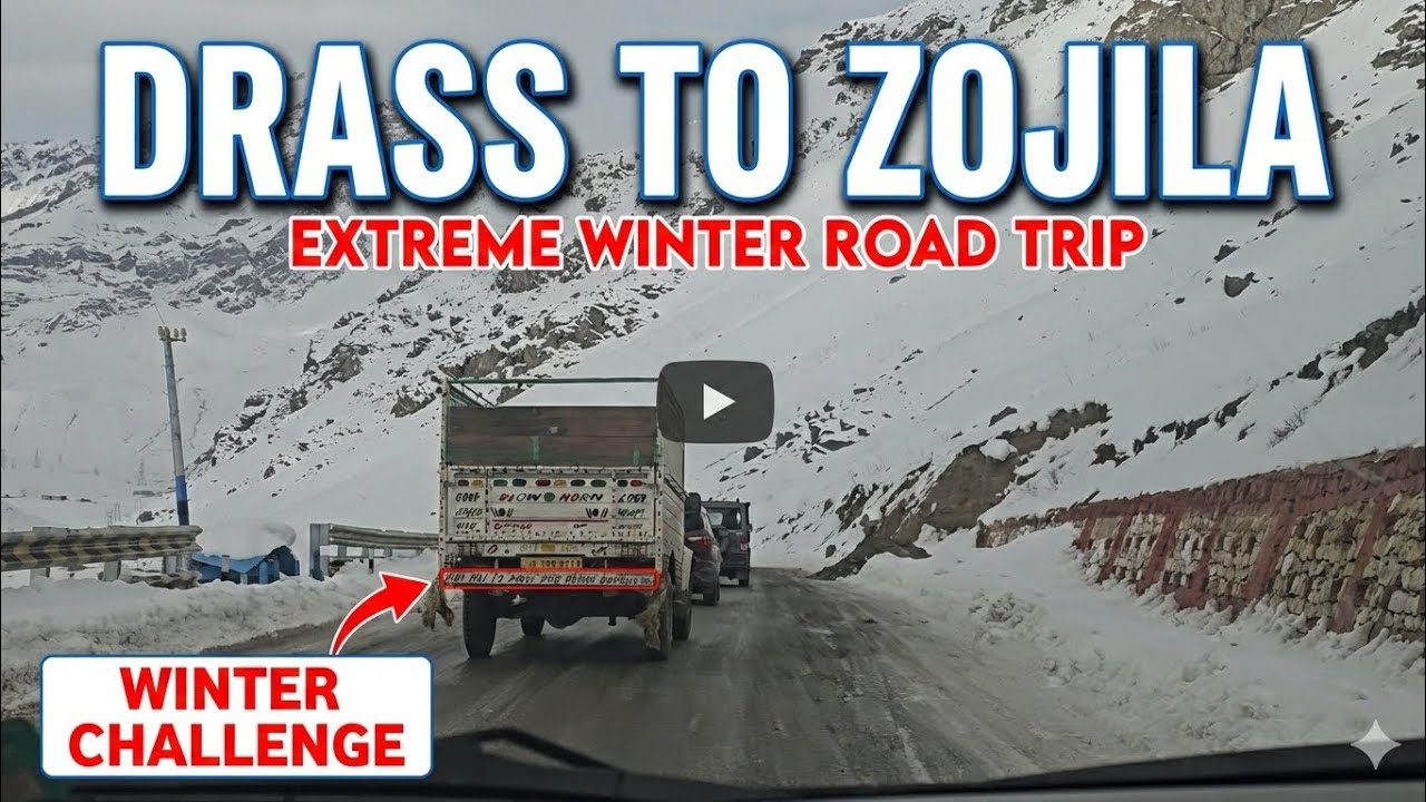 ❄️ Drass to Zoji-La Winter Drive | January Snow Adventure ☃️❄️