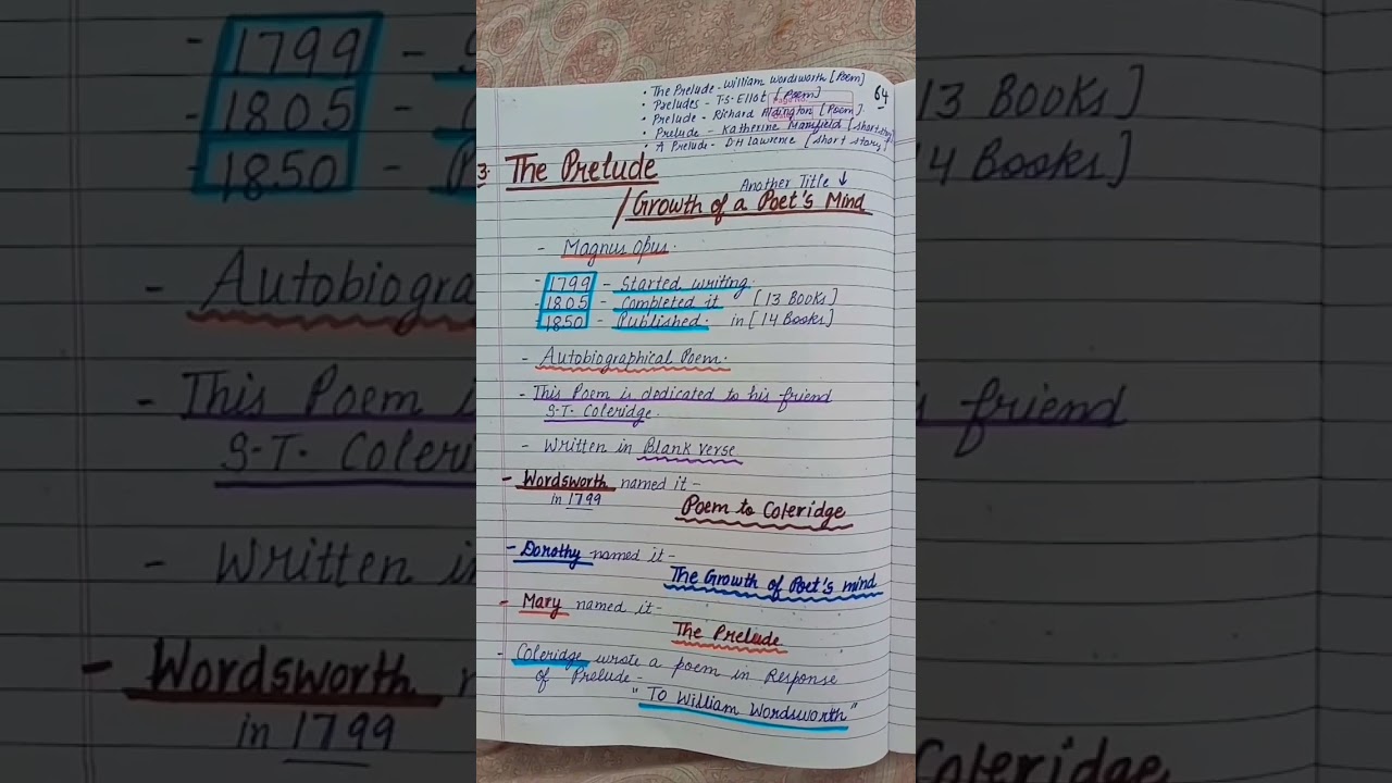 The Prelude by William Wordsworth