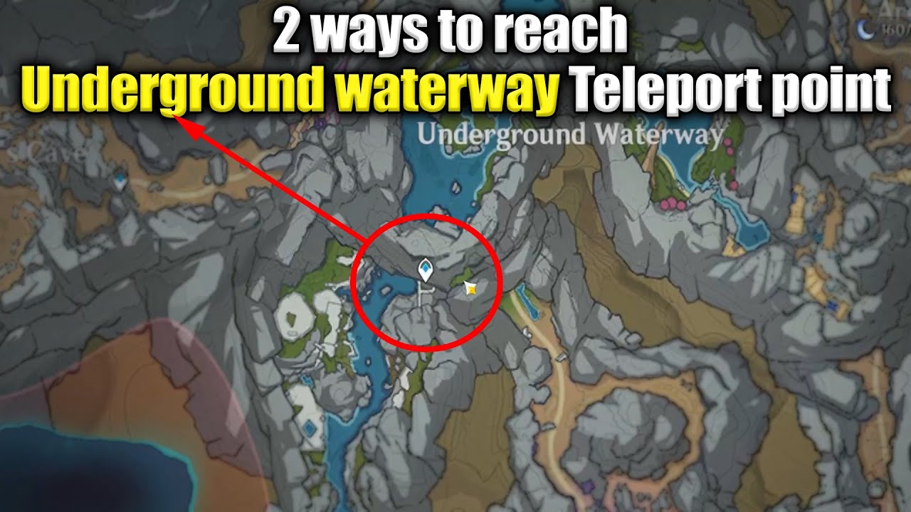 How to reach Underground Waterway teleport point and unlock it | The chasm | Genshin Impact