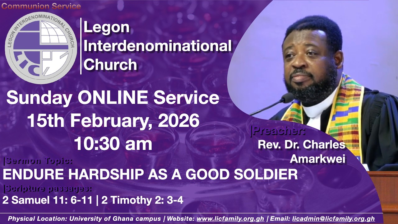 LIC Sunday Service | ENDURE HARDSHIP AS A GOOD SOLDIER | 15th February 2026
