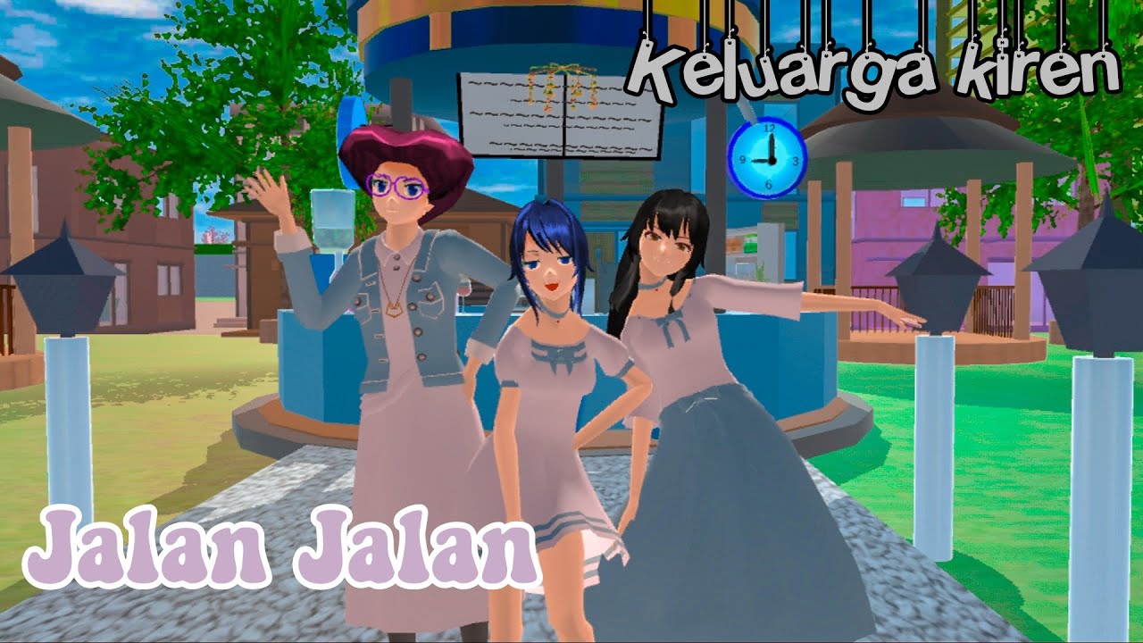 Jalan jalan | Kiren family | Sakura school simulator drama
