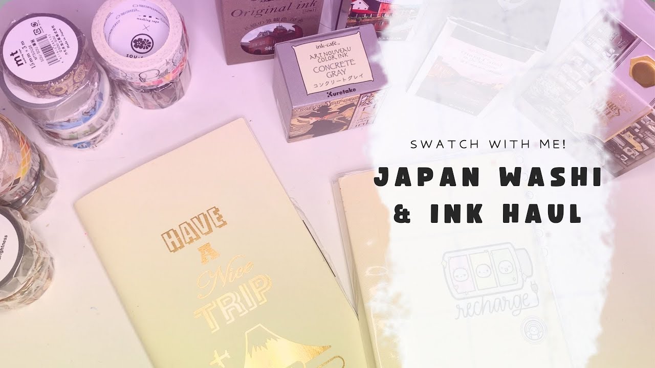 Japan Washi + Fountain Pen Ink Haul | Swatch With Me!