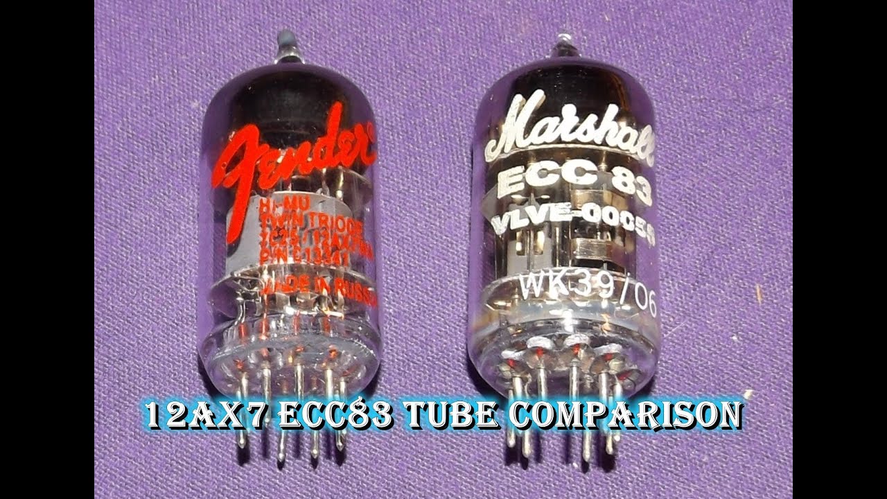 Marshall ECC83 vs Fender 7025 12AX7 Tube Comparison China vs Russia to sell on ebay