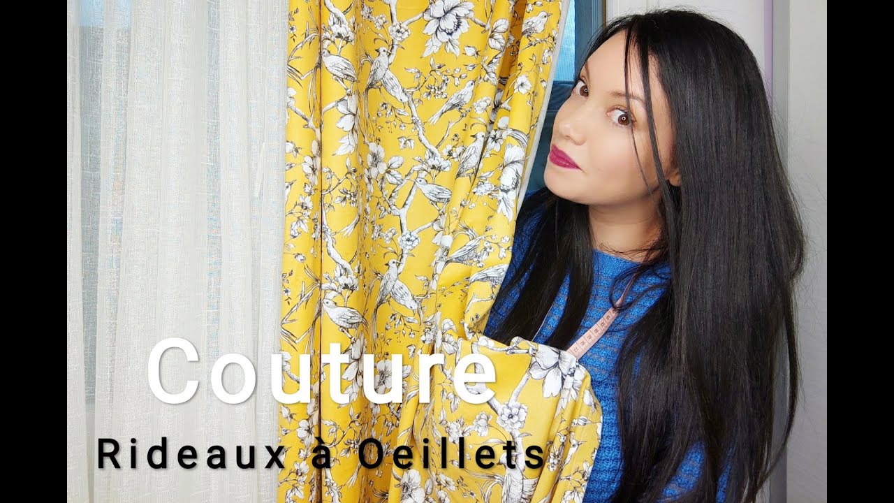 Comment coudre un rideau à oeillet -- How to sew an eyelet curtain -- كيفية خياطة ستائر