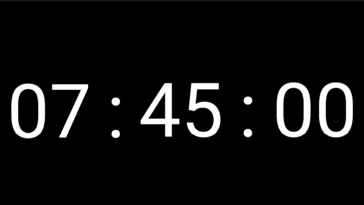 7 Hour 45 Minutes Countup Timer | Work With Focus 