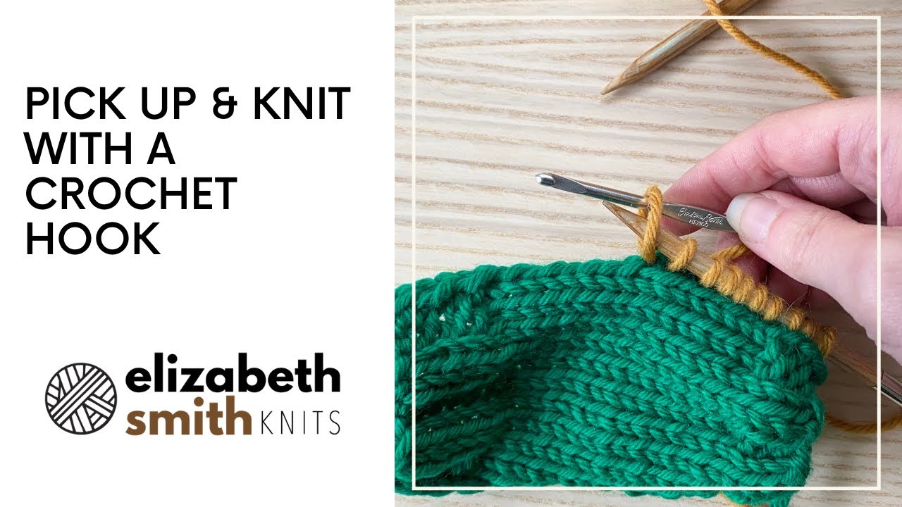 How to pick up stitches with a crochet hook