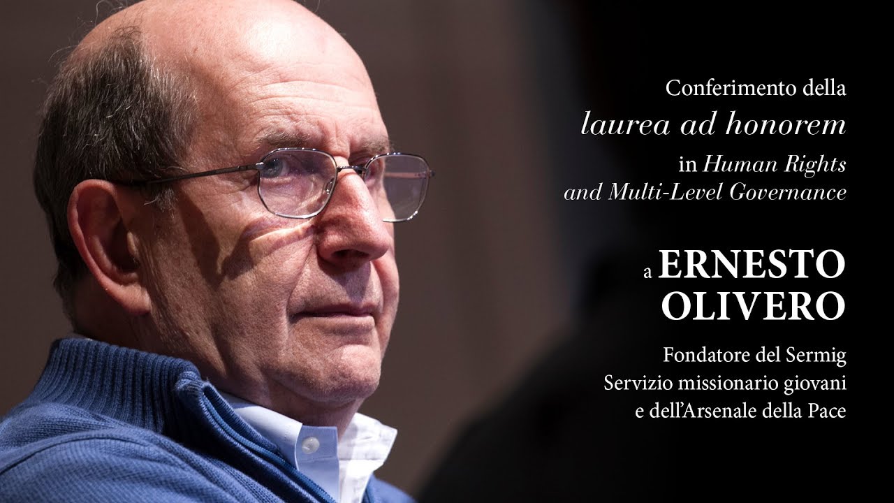 Laurea magistrale ad honorem a Ernesto Olivero