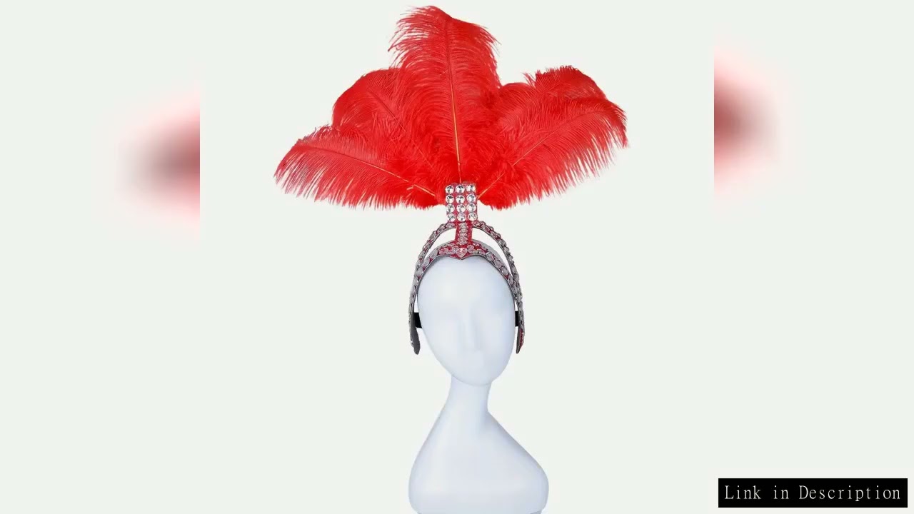 Glamorous 1920s Inspired Feather Headband with Rhinestones Adjustable DIY Costume Accessory for Hall
