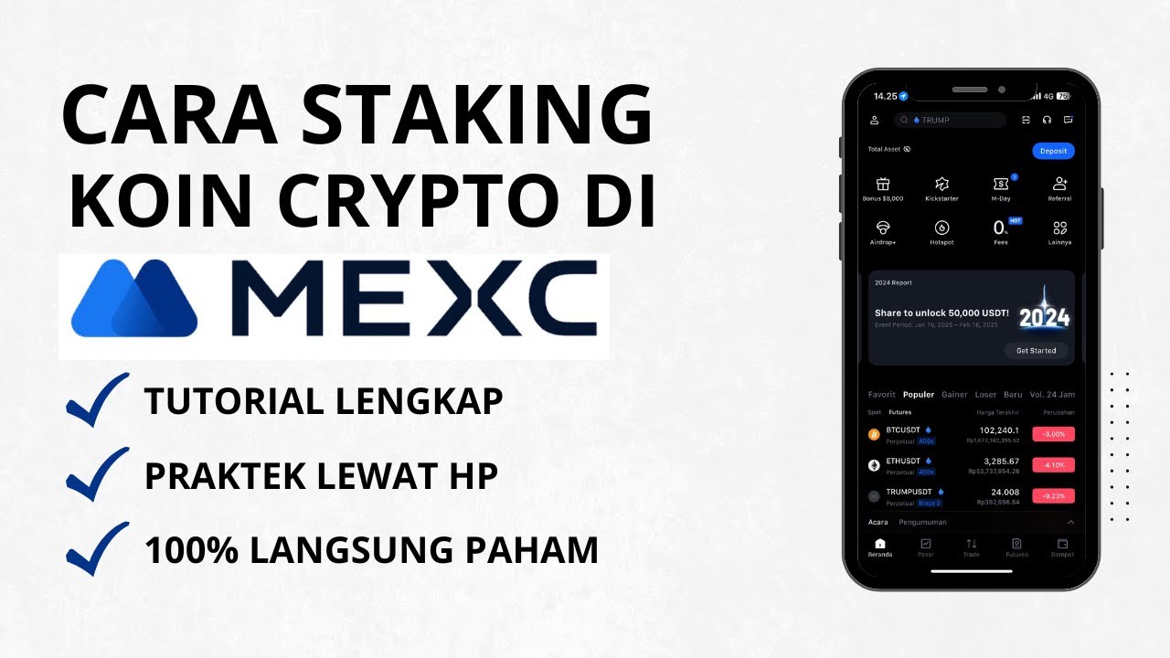 Berhasil ! Cara Staking Koin Crypto Di MEXC
