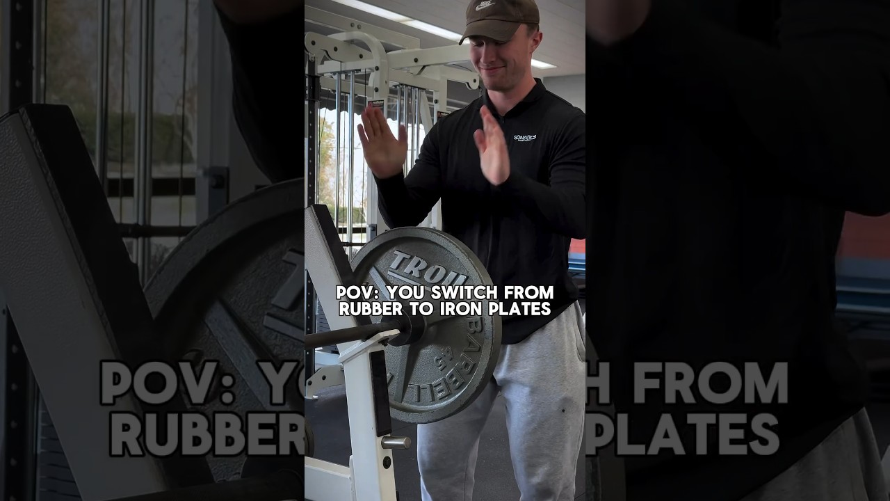 👀 pov: you switch from rubber to iron plates #gym #shorts
