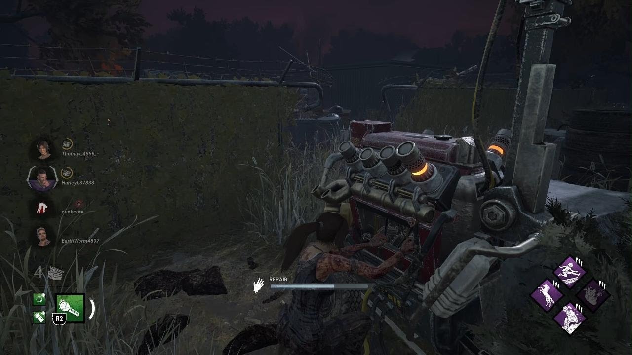 DBD survivor gameplay against killer Unknown