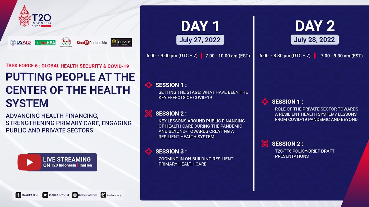 Task Force 6: Putting People at the Centre of the Health System - Day 1