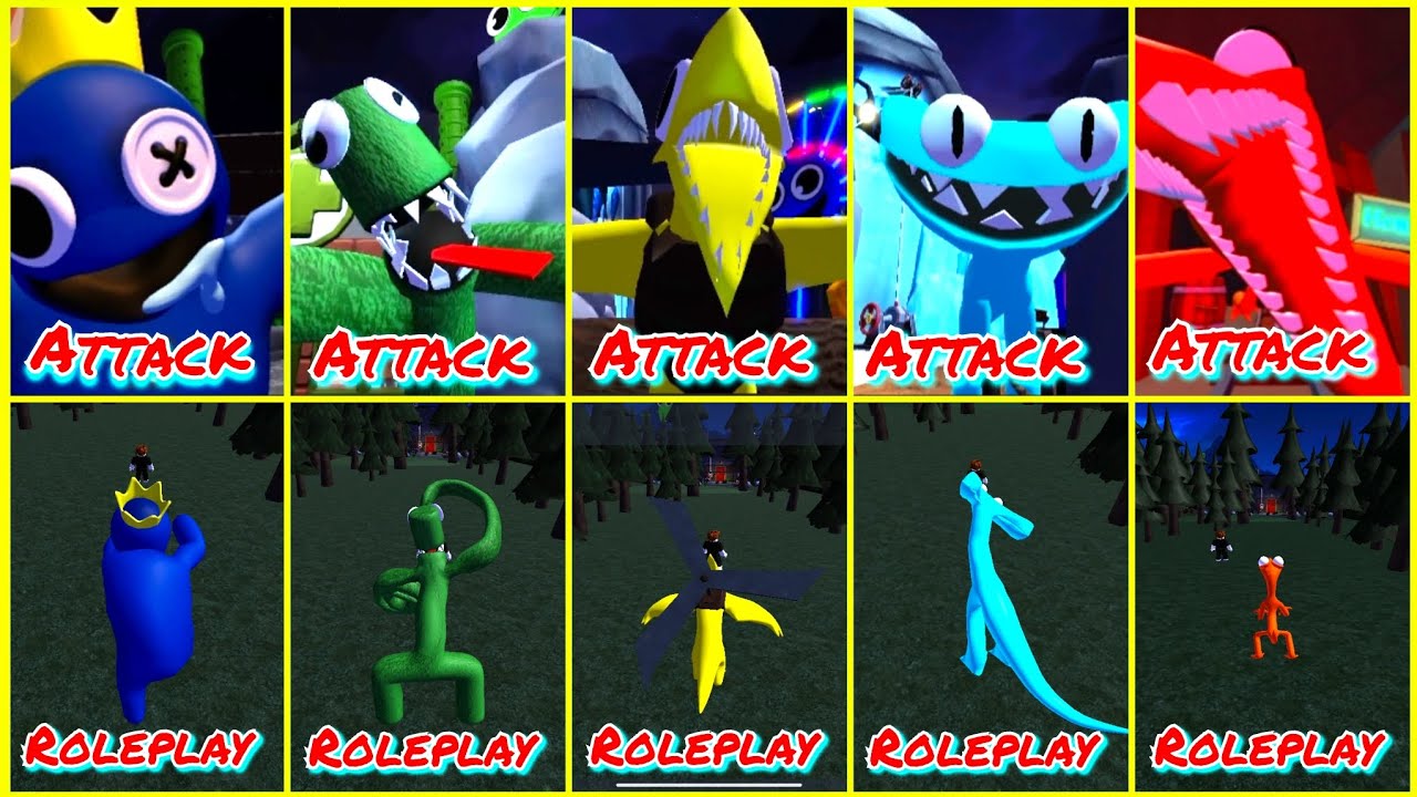 TOP 5 Rainbow Friends Monsters 😱 Chapter 2 vs Accurate Roleplay | Roblox Jumpscare 