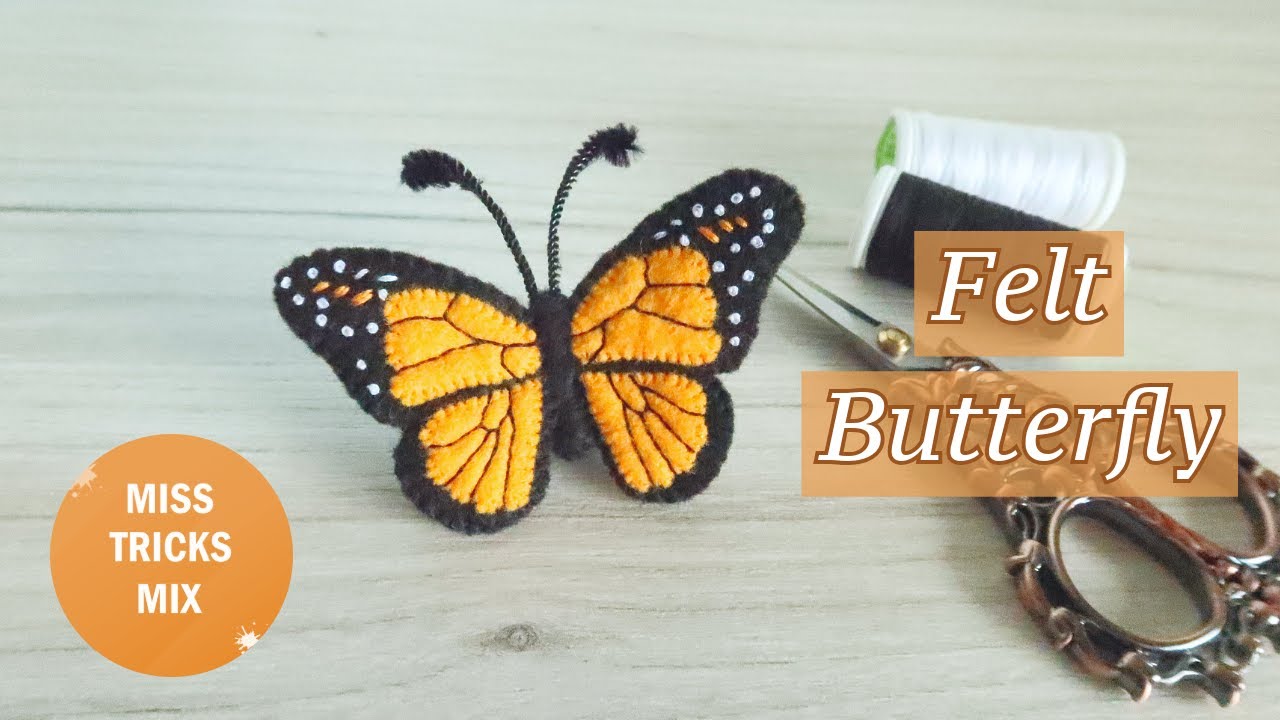DIY: Easy Felt Realistic Butterfly | Felt Craft | Spring Craft.