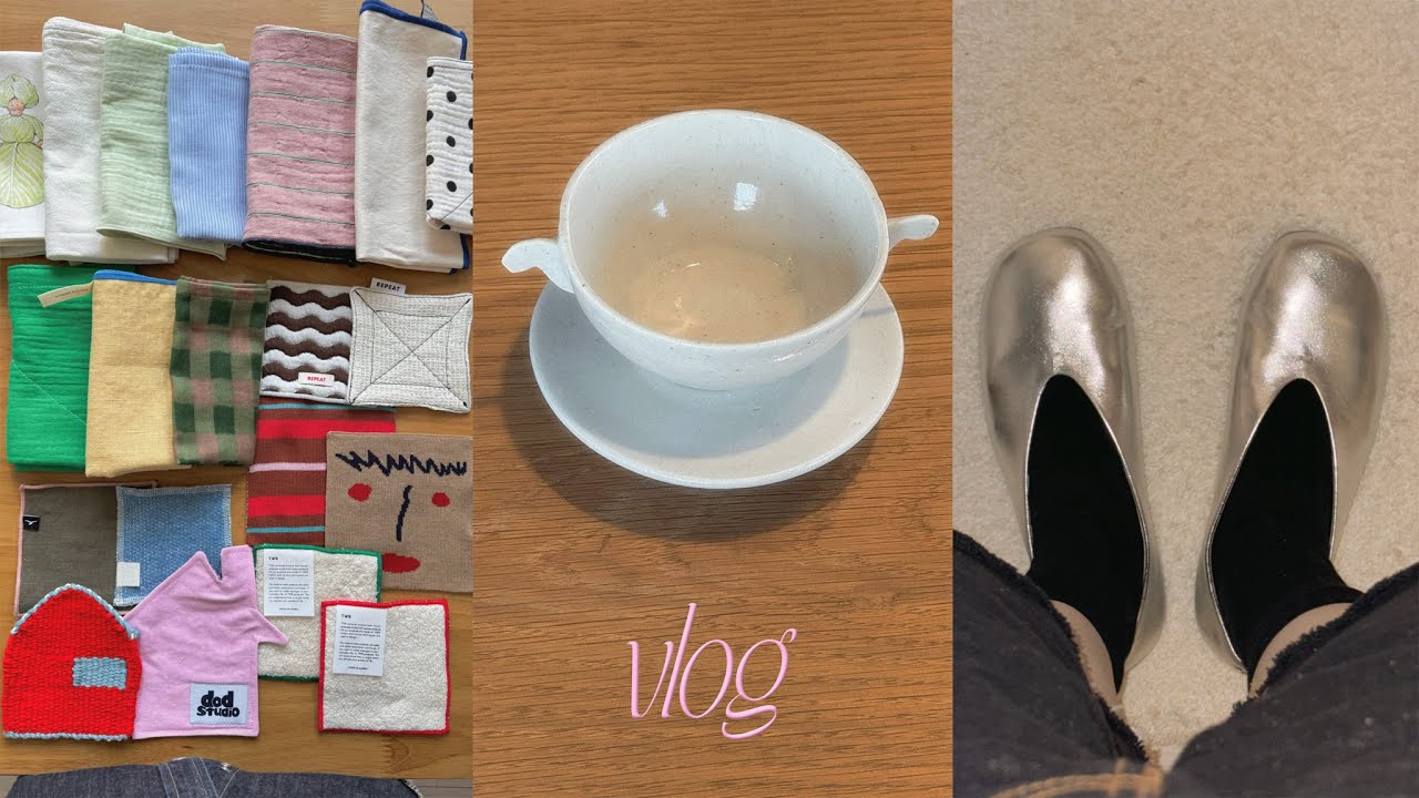Vlog. 키친크로스･코스터 모조리 가져옴..🎀.청년다방티켓이벤트. 떡볶이추천🫕 .안국나들이.오이샌드위치.테이블웨어 소개| 일상브이로그