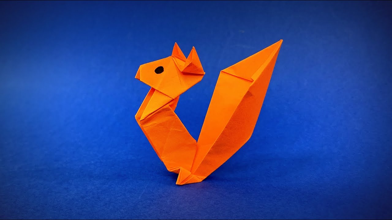 Eichhörnchen basteln mit Kindern | Tiere falten mit Origami Papier | Einfache Bastelideen