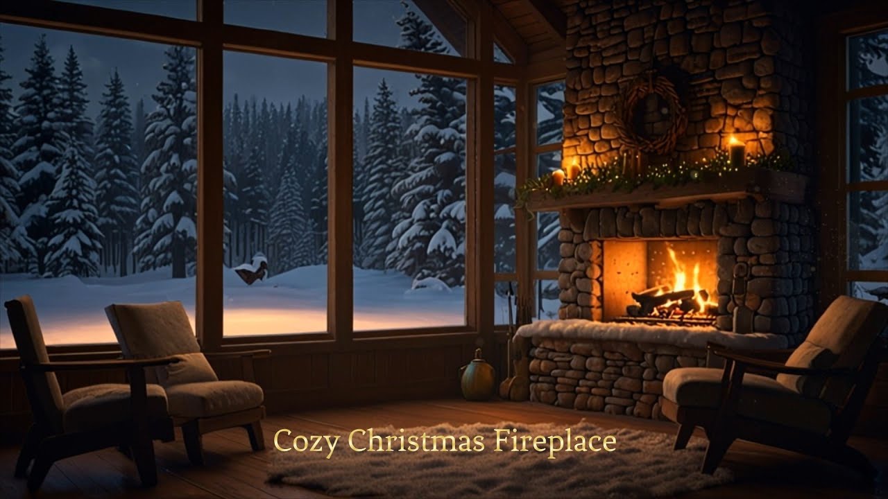 Cozy Christmas Fireplace 🔥 Crackling Fire Sounds for Relaxation, Sleep & Winter Ambience
