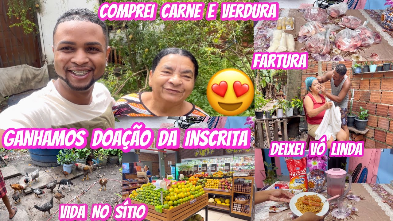 GANHAMOS DOAÇÃO DA INSCRITA/COMPREI CARNES E VERDURA DO MÊS/MACARRONADA CREMOSA/DEIXEI VÓ LINDA