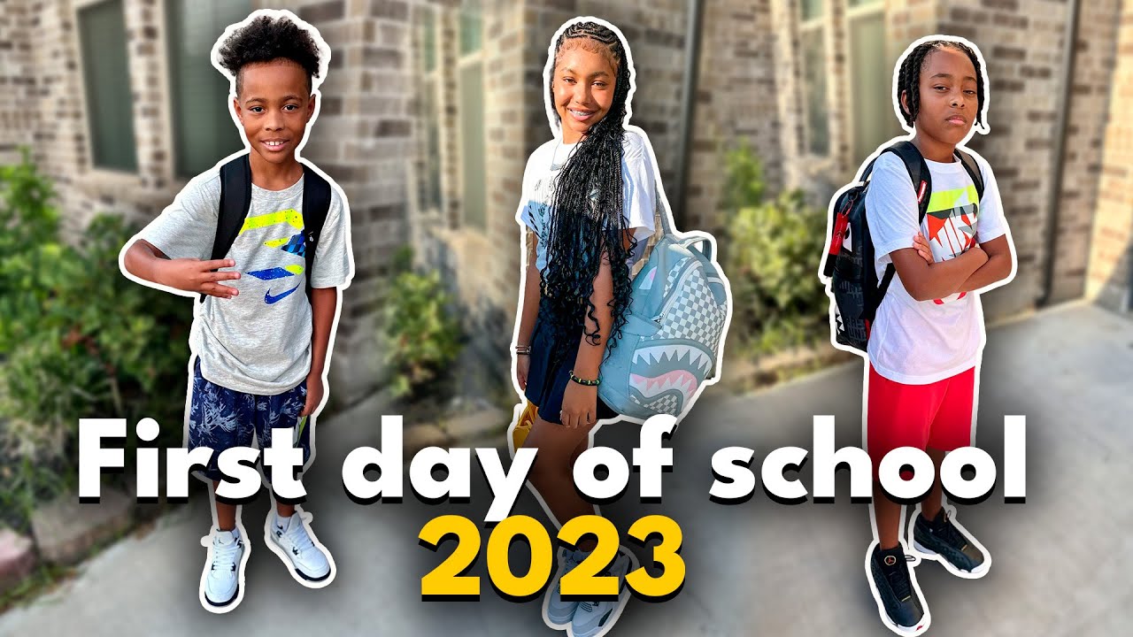 FIRST DAY OF SCHOOL FOR AHVI, QJ AND AHMIR 📚 QJ IS IN MIDDLE SCHOOL NOW!