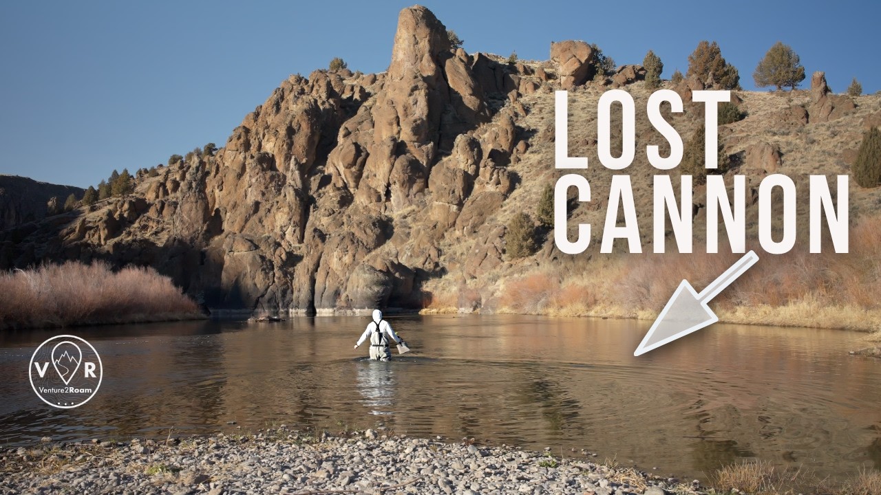 There’s a CIVIL WAR CANNON in that RIVER