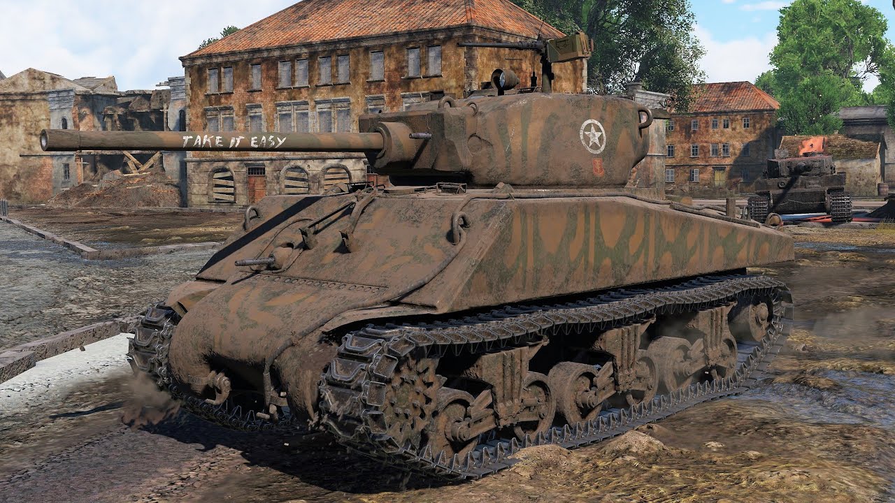 War Thunder: USA - M4A3E2 (76) and AD-4 Gameplay [1440p 60FPS]