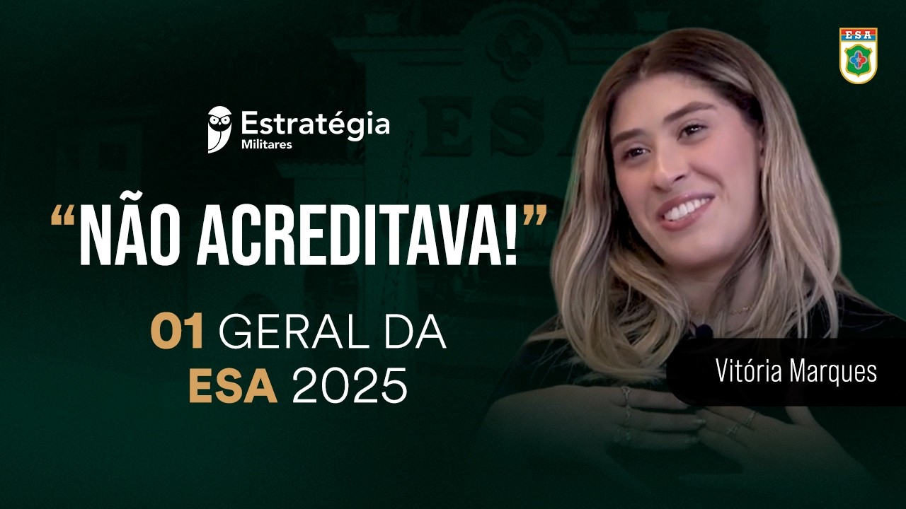 Ela achou que era impossível ser 01 da ESA