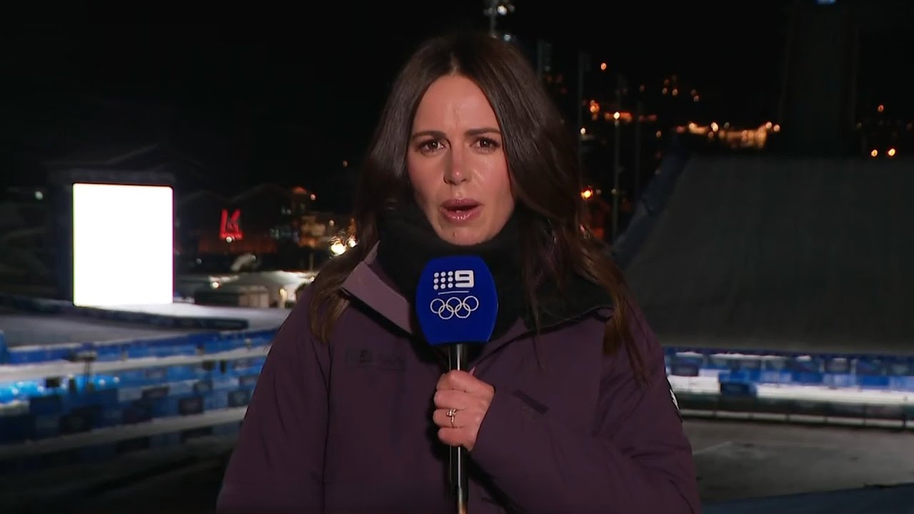 'Shouldn't have had a drink': Channel 9 reporter apologises after viral Winter Olympics cross