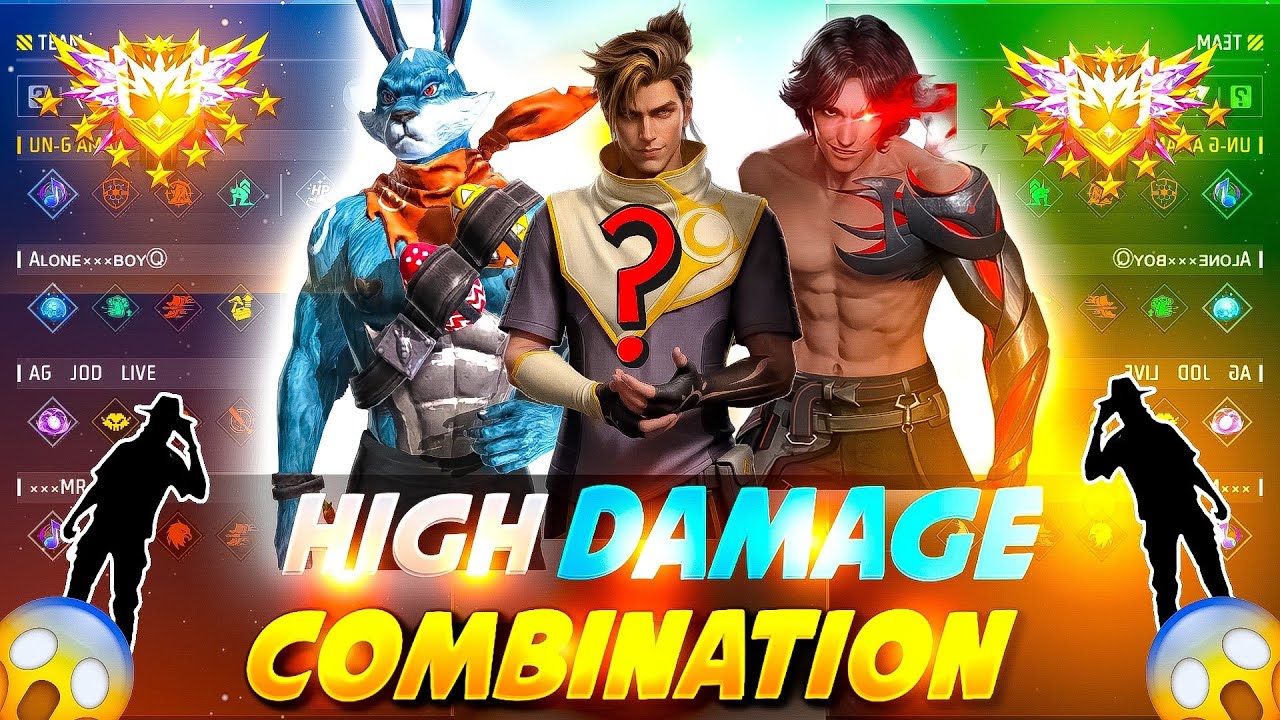 ( HIGH DAMAGE ) TOP 3 SECERT 💀| br rank best character combination | best skill combination br rank 