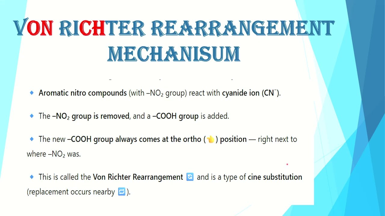 VON RICHTER REARRANGEMENT MECHANISUM