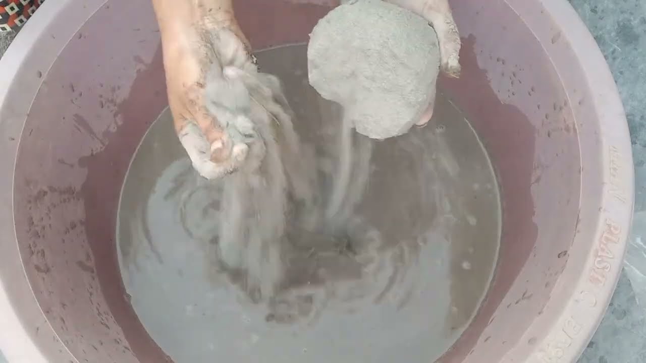 🆕 video pure sand cement water crumbling in tab Yammy very soft texture 9 March 2026