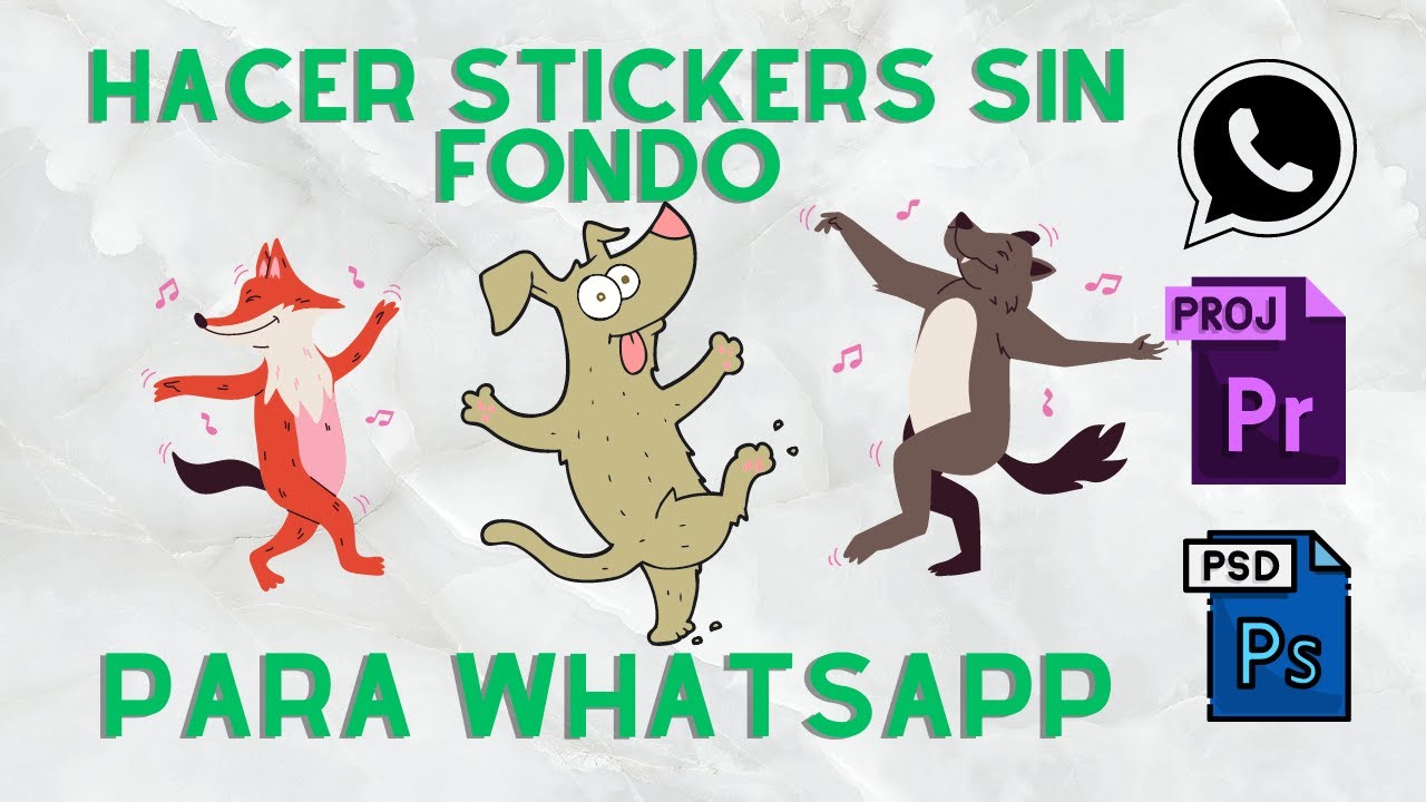 Hacer sticker animado para WhatsApp SIN FONDO con Premiere, Photoshop y GIF2Sticker