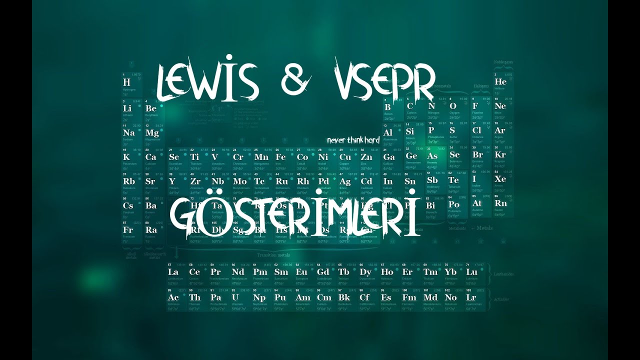 LEWİS GÖSTERİMİ-MOLEKÜL GEOMETRİSİ (SADE ANLATIM) #vsepr #lewis #formalyük