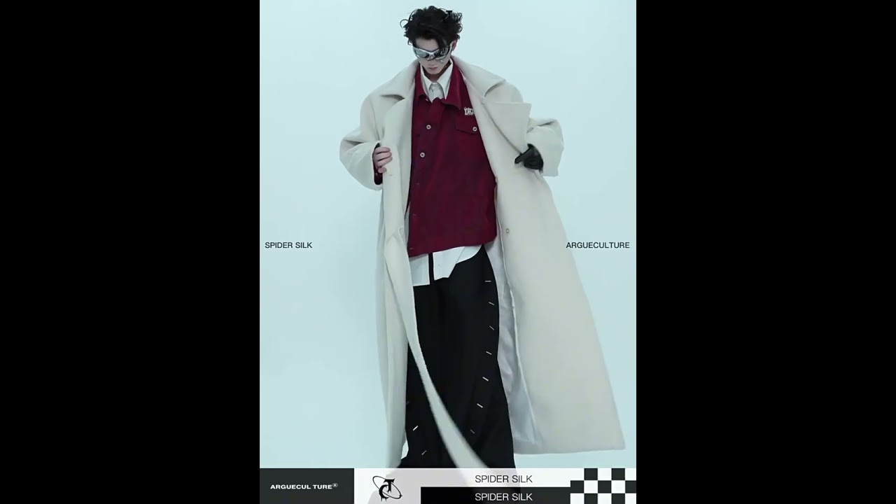Oversized Wool Coat Men - Heavyweight Long Trench Overcoat