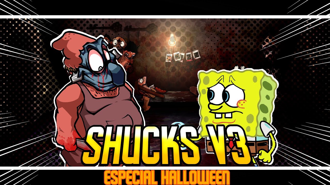 FNF Cover || Shucks v3 but Leatherface Patrick & Bob Esponja sing it || Especial de Halloween 2 ||