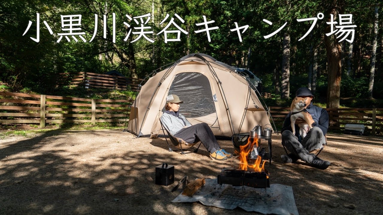 【犬連れキャンプ】涼しい林間のドッグランサイトでのびのびキャンプ｜小黒川渓谷キャンプ場（長野県）
