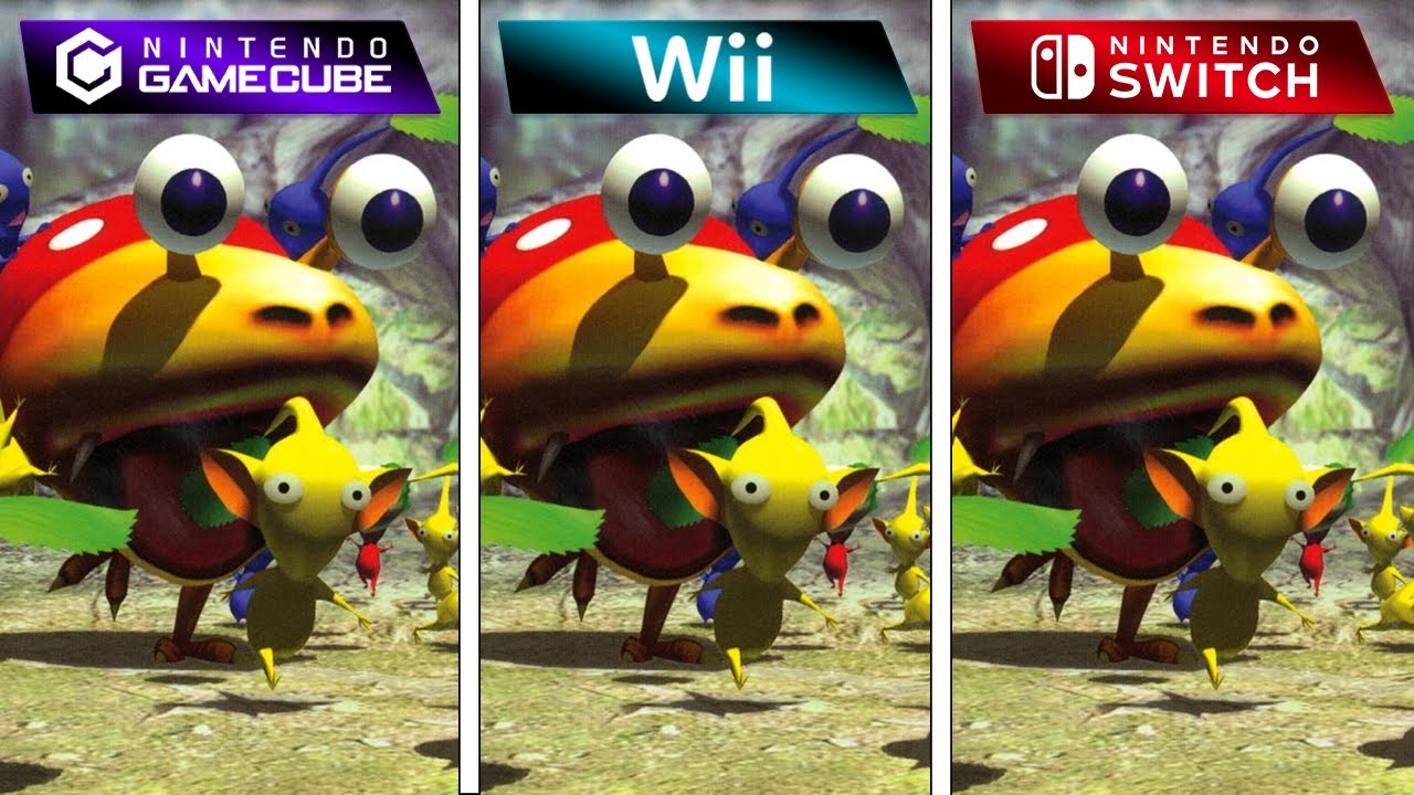 Pikmin 1 (2001) GameCube vs Wii vs Switch (Side By Side Comparison)