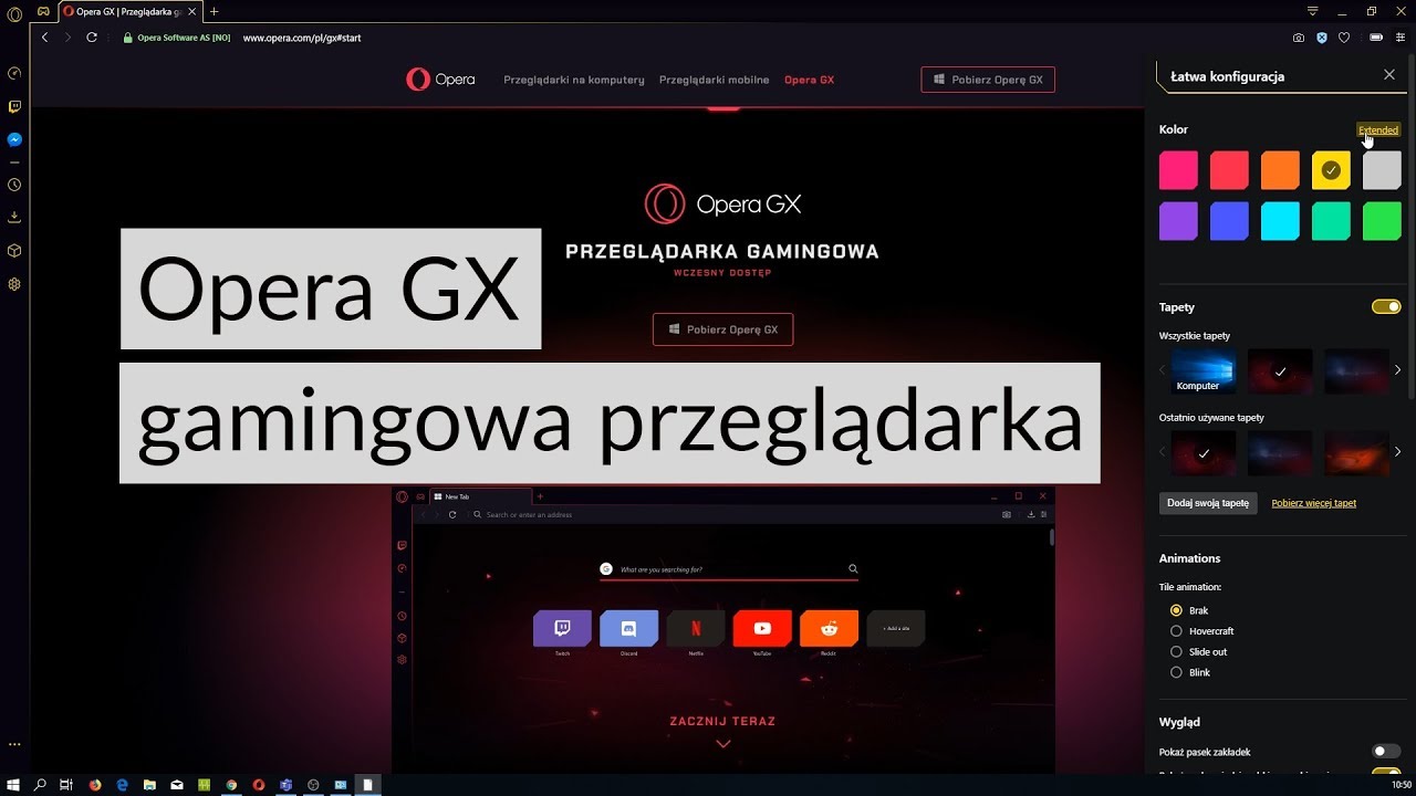 Opera GX - testujemy gamingową przeglądarkę