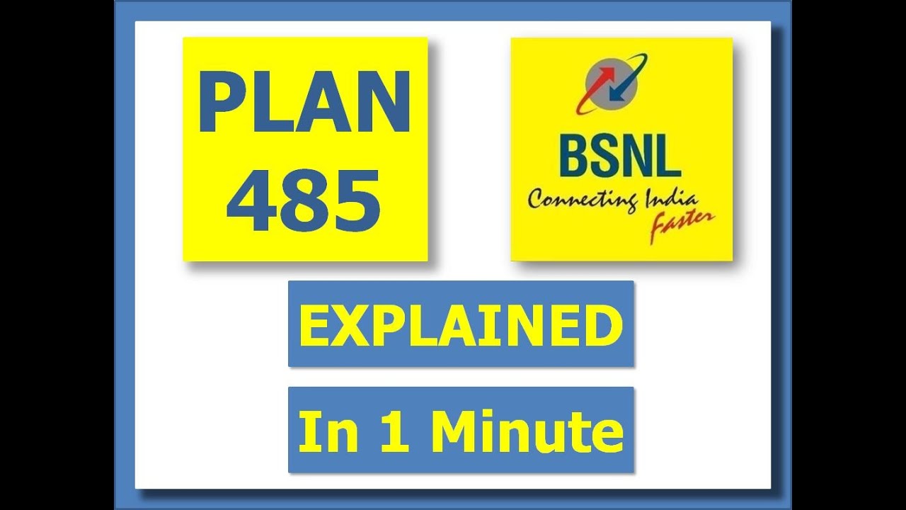 BSNL Plan 485 I #JUSTAMINUTE I #485