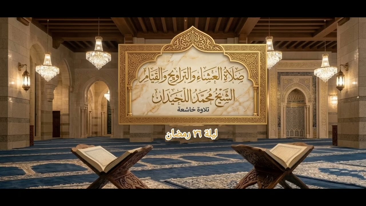 صلاة العشاء والتراويح والقيام/ الشيخ محمد اللحيدان ليلة ٢٦ رمضان ١٤٤٧