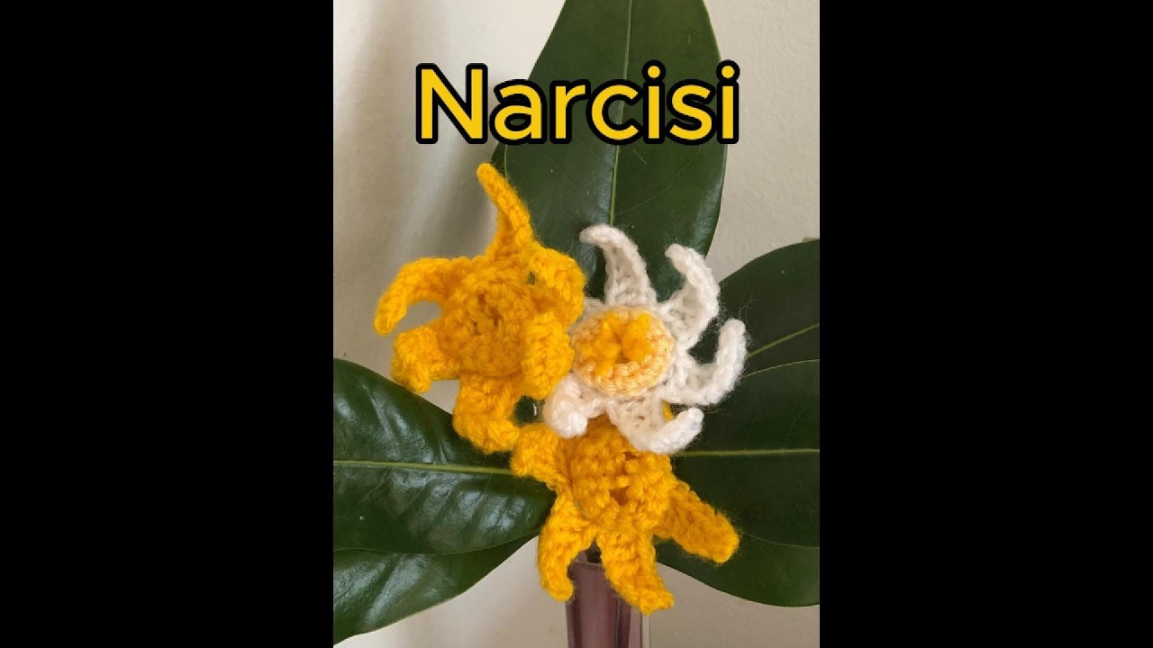 Narcisi in vaso - nuovo fiore all'uncinetto