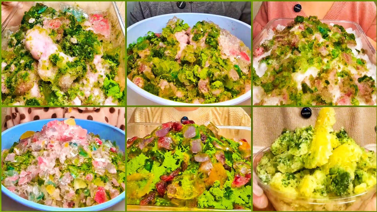 1305 || MIXED MESSY MATCHA ICE BOWL || ICE ONLY BITES || ICE SHOP