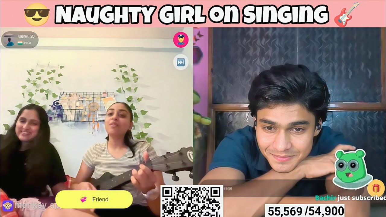 Naughty Girl with Singing on Monkey Chat | Prankur Rajput | Viral of Monkey Chat