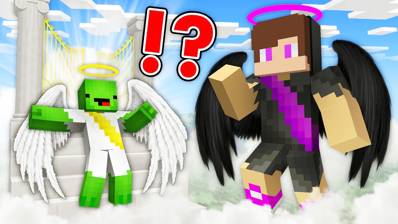 Dark JJ Became Angel and Prank Mikey in Minecraft - Maizen