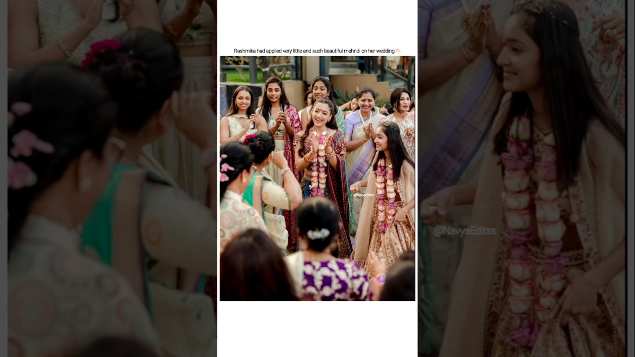Her mehndi is so beautiful🎀 #rashmikamandanna #vijaydevarakonda #mehndi #wedding #shortsfeed #shorts