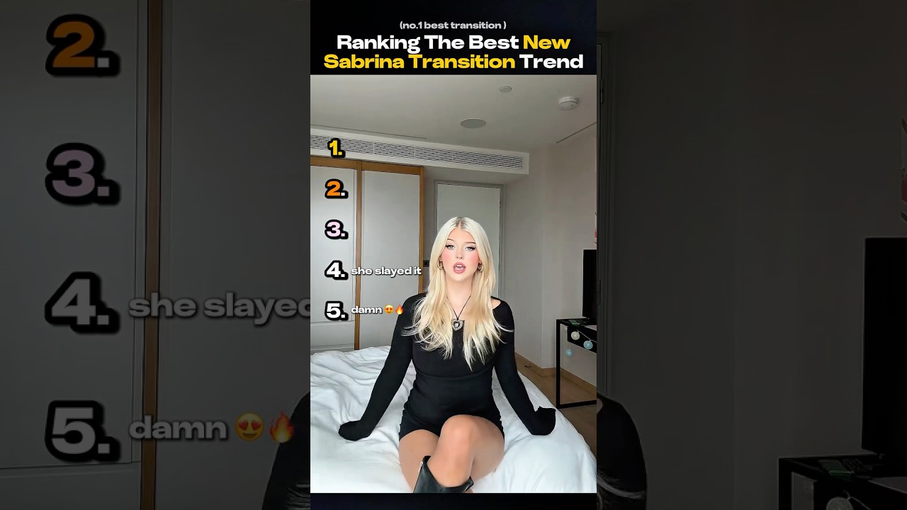 Ranking The Best New Sabrina Transition Trend 2025 #makeup #shorts #couple #shortvideos