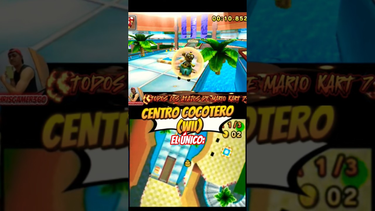Como hacer el Atajo de Centro Cocotero Wii (Todos los Atajos) Mario Kart 7 en Nintendo 3DS Trucos