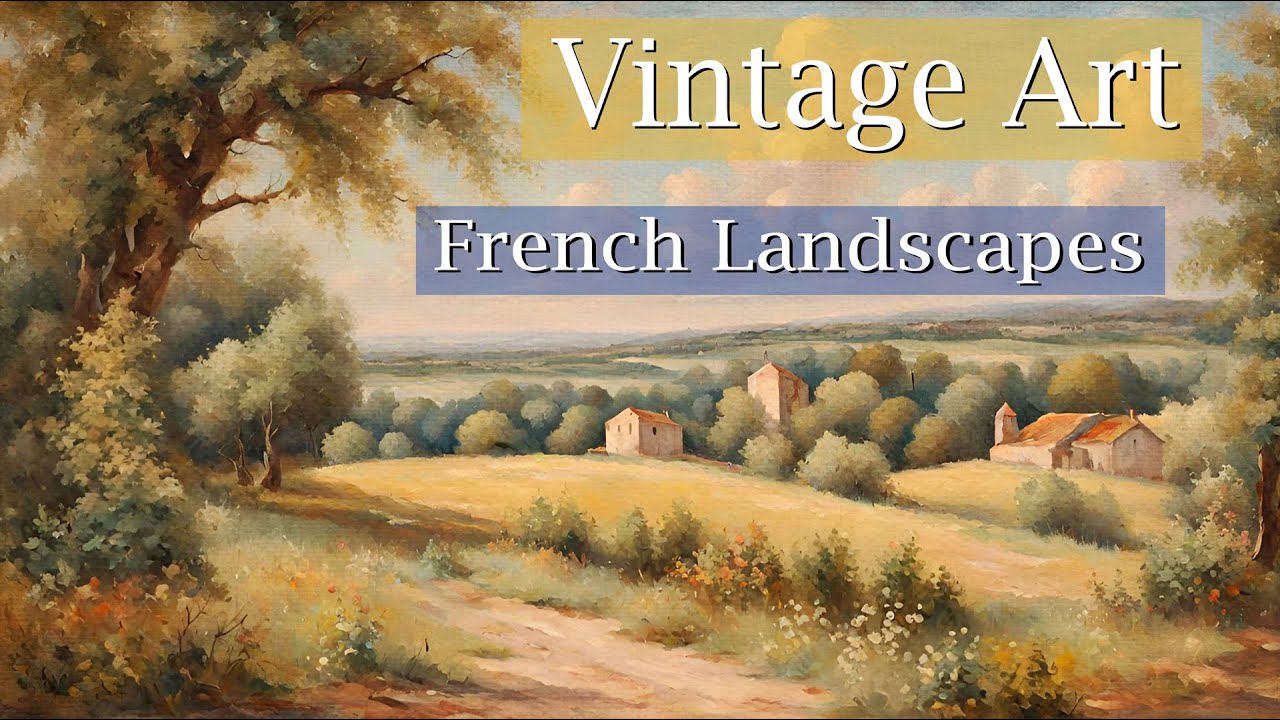 French Landscapes Oil Paintings - 4k - No Sound