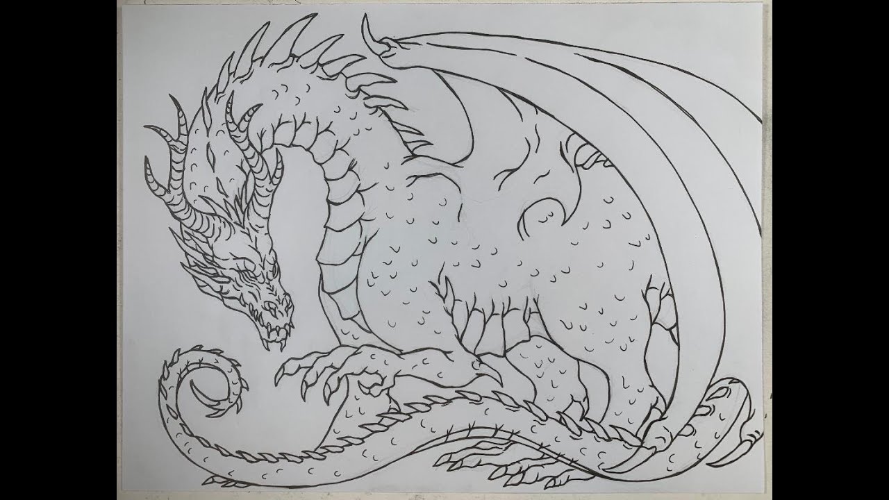 Ava Roddy - Timelapse of a Dragon in Ink