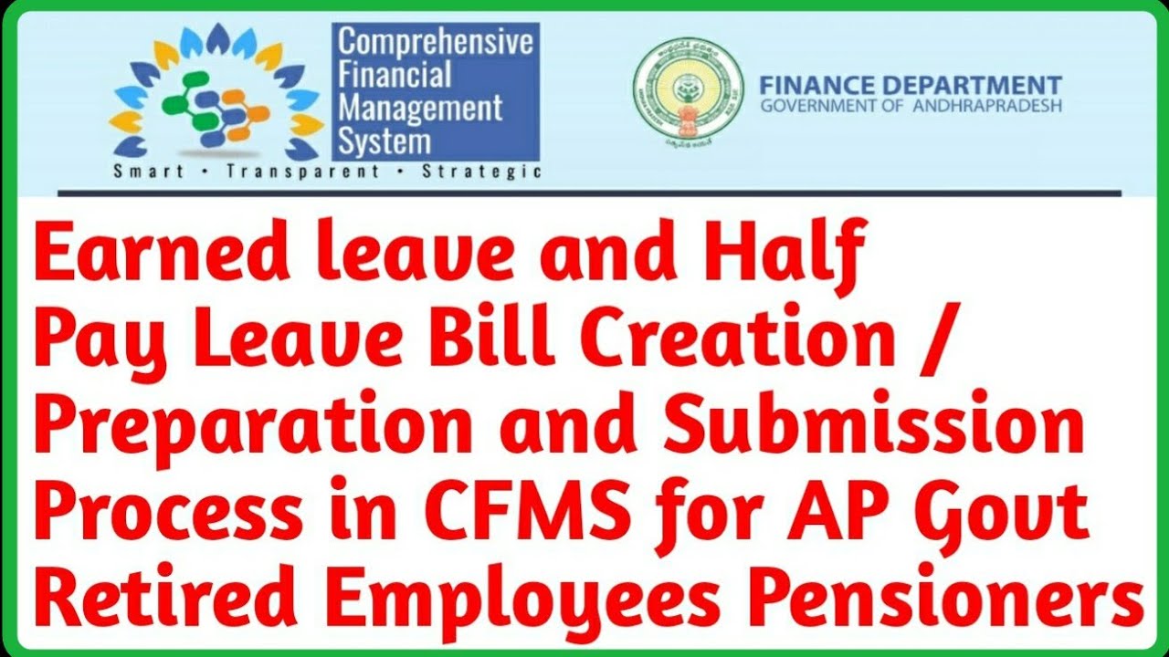 EL HPL Encashment Bill Creation / Preparation in CFMS